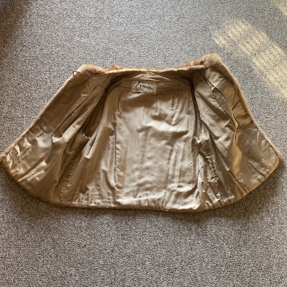 Evans Mink Fur Jacket | Autumn Haze | Shawl Collar & Bracelet Cuffs (M/L) - Picture 8 of 11